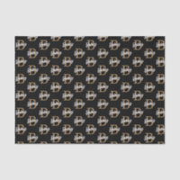 Modern Elegant Monogram Name Black Gold Script