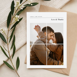 Modern Elegant Monogram Photo Wedding Save The Date