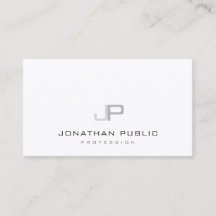 Modern Elegant Monogram Professional Minimalist Business Card