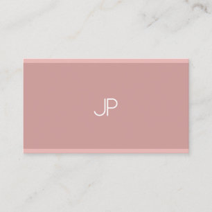 Modern Elegant Monogram Professional Simple Plain Business Card