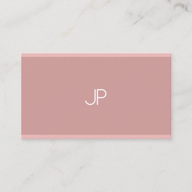 Modern Elegant Monogram Professional Simple Plain Business Card (Front)