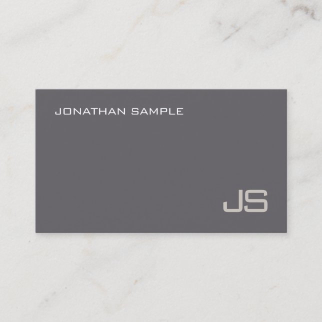 Modern Elegant Monogram Professional Template Luxe Business Card (Front)
