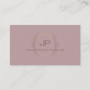 Modern Elegant Monogram Professional Trendy Business Card