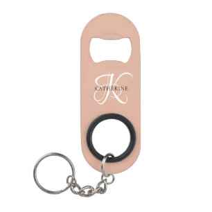Modern Elegant Monogram Script Blush Pink