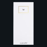 modern elegant monogram square foils magnetic notepad<br><div class="desc">Modern elegant monogram square foils, choose your customisable foil gold, rose gold or silver when editing your design. If required change the colour inside the square to emphasise the area. • Monogram/Name • To Do Lists • Message Board • Grocery List • Shopping List • Monogrammed • Personalised • Family...</div>