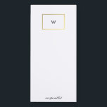 modern elegant monogram square foils magnetic notepad<br><div class="desc">Modern elegant monogram square foils, choose your customisable foil gold, rose gold or silver when editing your design. If required change the colour inside the square to emphasise the area. • Monogram/Name • To Do Lists • Message Board • Grocery List • Shopping List • Monogrammed • Personalised • Family...</div>