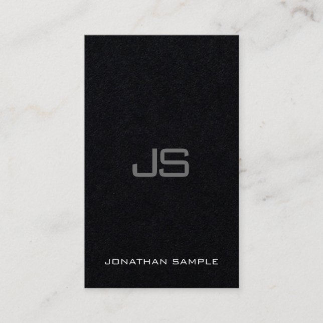 Modern Elegant Monogram Template Luxurious Business Card (Front)