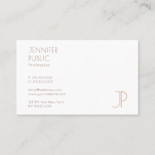 Modern Elegant Monogram Template Professional Busi Business Card