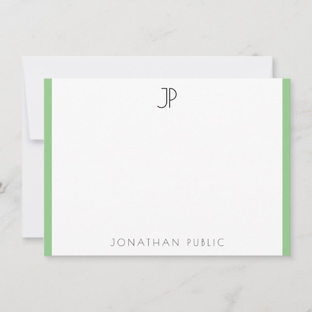 Modern Elegant Monogram Trendy Clean Template (Front)