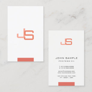 Modern Elegant Monogram Trendy Template  Business Card