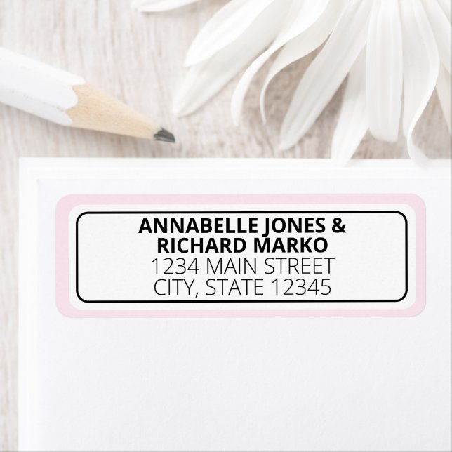Modern Elegant Monogram Wedding Address Label (Insitu)
