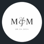 Modern Elegant Monogram Wedding Envelope Seal<br><div class="desc">Modern Elegant Monogram Wedding Envelope Seal.</div>