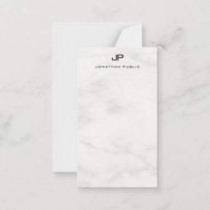 Modern Elegant Monogram White Marble Template