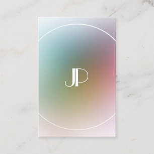 Modern Elegant Monogrammed Colourful Template Business Card