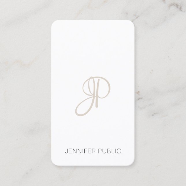 Modern Elegant Monogrammed Design Template Business Card (Front)