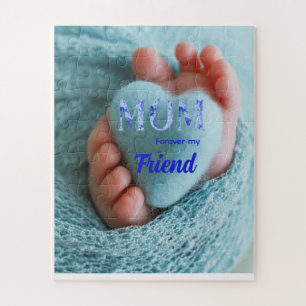 Modern Elegant Mother’s Day  Forever  my Friend Jigsaw Puzzle