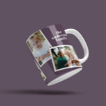 Modern elegant multi photo family purple gif coffee mug<br><div class="desc">Modern elegant stylish multi photo family home decor gift. Modern purple colour can be changed.</div>