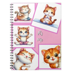 Modern elegant multi photo family stylish Pink Notebook