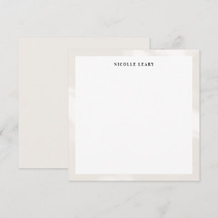 Modern Elegant Name Monogram Dusty Biege Gradient Card