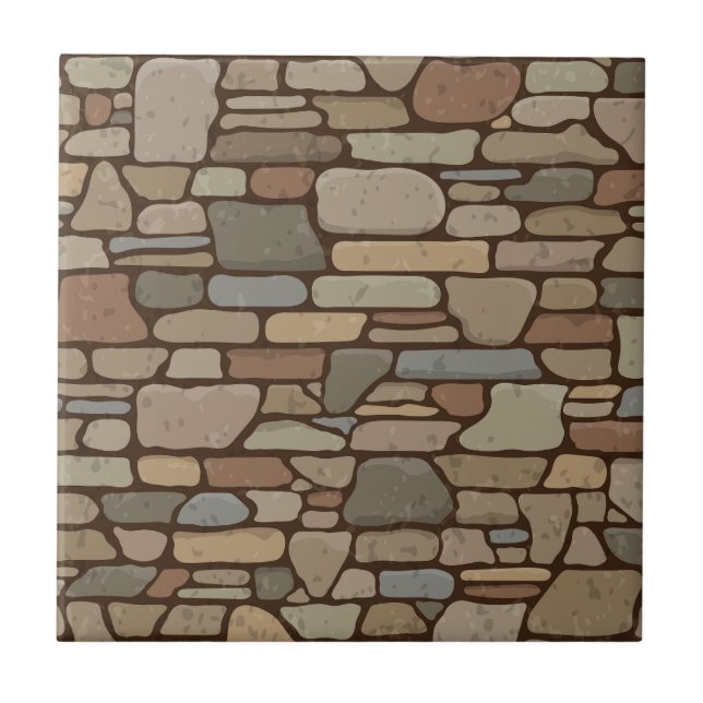 Modern elegant nature style stone pattern Unique Tile (Front)