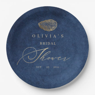 Modern & Elegant Nautical Bridal Shower Paper Plate