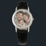 Modern Elegant Newly Wed Wedding Photo Anniversary<br><div class="desc">Personalised Photo with Your Favourite Family Photo
Easily add your images to this watch template. this model allows for a different photo on the front and back of the watch. Great gift for family,  friends,  parents,  grandparents,  wife and children.</div>
