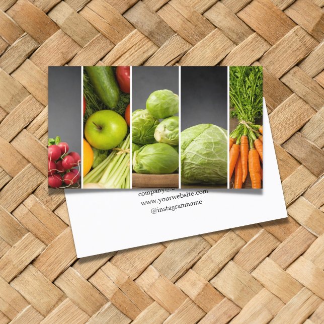 Modern Elegant Nutritionist Personal Chef Photos Business Card (Creator Uploaded)