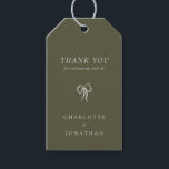 Modern Elegant Olive Green Wedding Gift Tags<br><div class="desc">Modern Elegant Olive Green Wedding Gift Tags</div>