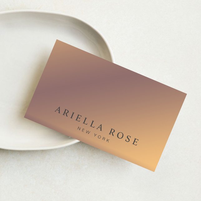 Modern Elegant Ombre Professional Minimal Business Card (Creator Uploaded)