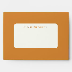 Modern Elegant orange invitation envelope