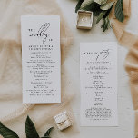 Modern Elegant Order of Events Wedding Program<br><div class="desc">This is a modern minimalist wedding program featuring a bold, elegant font pairing. Edit all wording and all font and background colours. // For matching items, please visit the "ASPEN" collection in the Sincerely By Nicole Zazzle store. * If you like this design but don't see it available for something...</div>