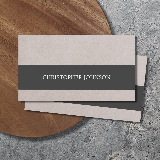 Modern Elegant Paper Grey Stripe Consultant Business Card (Creator Uploaded)