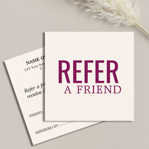 Modern Elegant Pastel Bold Referral Card