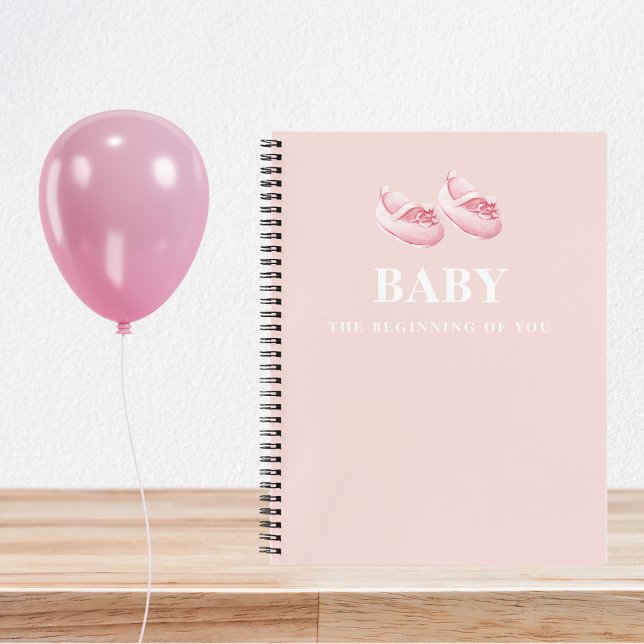 Modern Elegant Pastel Pink Baby Gift For Mum To Be Notebook (Creator Uploaded)