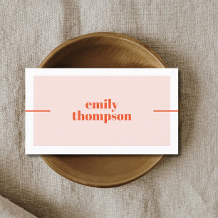 Modern Elegant Pastel White Consultant Business Card