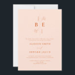 Modern Elegant Peach Fuzz Wedding Invitation<br><div class="desc">Set the tone for your celebration with this Modern Elegant Peach Fuzz Wedding Invitation, designed for couples seeking refined simplicity. The soft peach hues and subtle floral details exude charm, while the clean minimalist layout and personalised initials add a contemporary touch. Ideal for a boho or modern wedding, this design...</div>