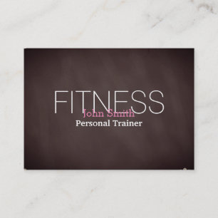 Modern Elegant Personal Fitness Trainer Chalkboard Business Card