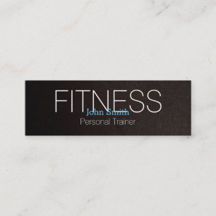 Modern Elegant Personal Fitness Trainer Mini Busin Business Card