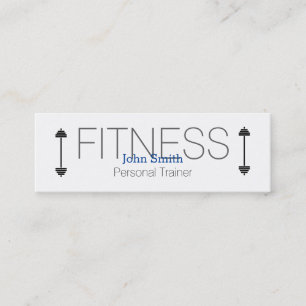 Modern Elegant Personal Fitness Trainer Mini Busin Mini Business Card