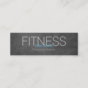 Modern Elegant Personal Fitness Trainer Mini Busin Mini Business Card
