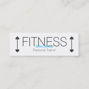 Modern Elegant Personal Fitness Trainer Mini Business Card