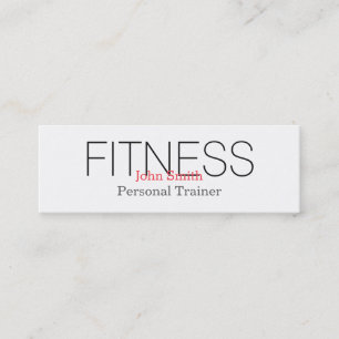 Modern Elegant Personal Fitness Trainer Mini Business Card