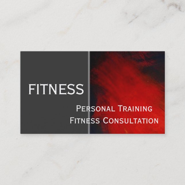 Modern Elegant Personal Trainer Business Card (Front)