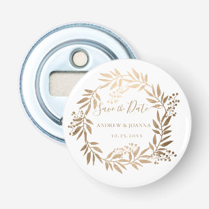 Modern Elegant Personalised Gold Monogram Bottle Opener