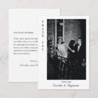 Modern Elegant Personalised Message Photo Wedding