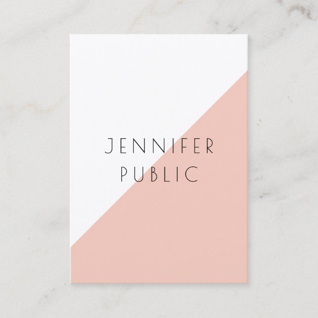 Modern Elegant Personalised Minimalistic Template Business Card (Front)