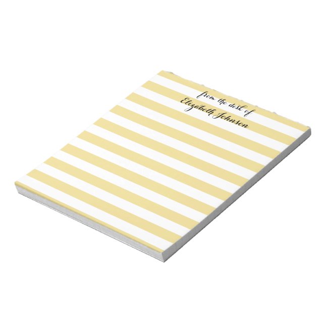 Modern Elegant Personalised School Teachers Name Notepad (Rotated)