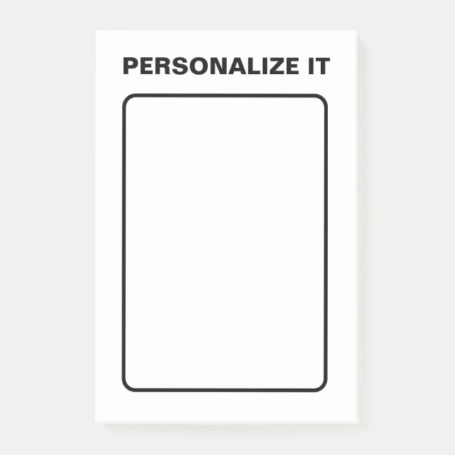 Modern Elegant Personalised Versatile Post-it Notes (Front)