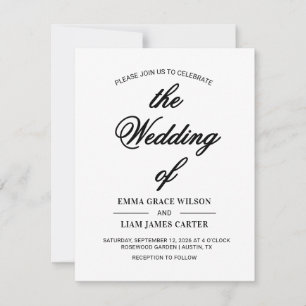 Modern Elegant Personalised Wedding Invitation