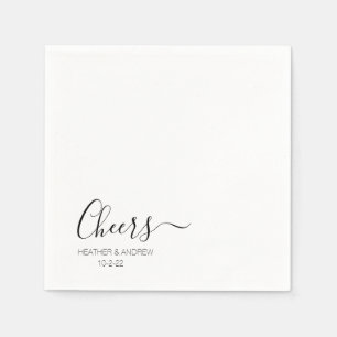 Modern Elegant Personalised Wedding Simple Napkins
